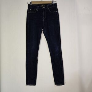 7 For All Mankind Women's Size 26 High Waist Ankle Skinny Dark Wash Jeans